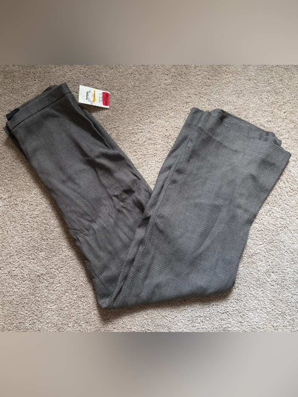 The Limited Women’s Black and White Micro-Pattern Wool Blend Vintage Dress Pants